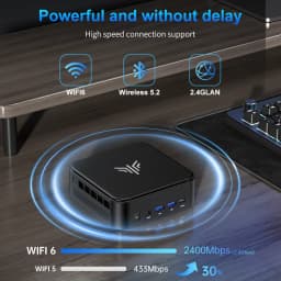 Nipogi E3B Mini Pc, Mini Pcs with Windows 11 Pro, Αμd Ryzen 5 7430U 16Gb Lpddr4 Ram 512Gb Ssd, Type-C, Wifi 6, Bt 5.2, with 4K at 60 Hz Support