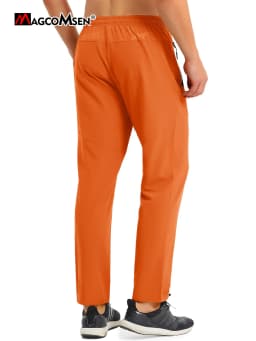 MAGCOMSEN Men's Casual Trousers Quick Dry Waterproof Stretch Work Pants with Zip Pockets Spring Summer Sweatpants