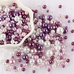 10g Random Mix 3-10mm No Hole ABS Imitation Pearl Bead For Vase Filler Makeup Brush For DIY Jewelry Making Decor F0912