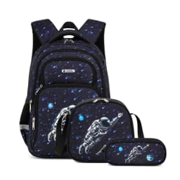 Cartoon Unicorn 3 Piece Set School Bags For Girls Boys Kids Space Backpack Primary School Students Backpack With Lunch Box