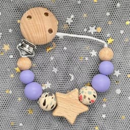 Custom Personalized Name Baby Pacifier Clip Bear Pacifier Chain Holder for Baby Teething Soother Chew Toy Food Grade Dummy Clips