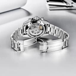 PAGANI DESIGN Men Automatic Mechanical Watch Skeleton Hollow Dial100M Waterproof Stainless Steel Sport Wristwatch Reloj Hombre