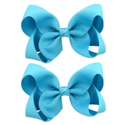 2PCS/Lot 4Inches Solid Colors Hair Bows With Hair Clips For Girls Gift Boutique Ribbon Bows DIY Hair Decor Kids Hair Accessories