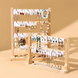 Jewelry Keychain Earrings Pendant Display Stand Solid Wood Trinket Hanger Hook Premium Sense Stall Store Counter