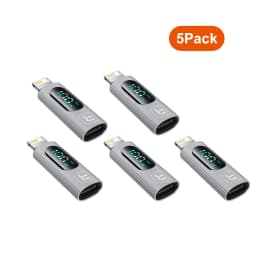 Toock 2/3/5 Pack USB C to Lightning Adapter OTG Convertor PD 20W Fast Charging LED Display for iPhone 14 13 12 11 Pro Max iPad