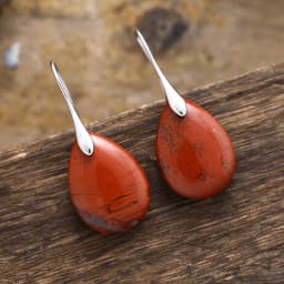 Classy Designer Hook Natural Stone Dangling Huggie Woman Waterdrop Earrings Elegant Gems Jewellery Creative Gifts