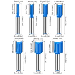 1pc 8mm Shank 3mm-20mm Straight Bit Tungsten Carbide Double Flute Router Bits Milling Cutter For Wood Woodwork Tool