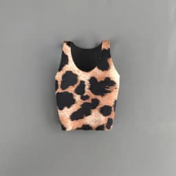 1/6 Miniature Doll Soldier Leopard Print Vest Trendy High Elastic Clothing For 30cm Doll Round Neck T-shirt Hiking Casual Tank