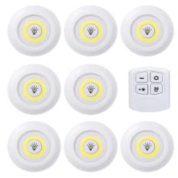 1/2/4/8/10 Super Bright LED Under Cabinet Light Wireless Remote Control Dimmable Wardrobe Night Lamp Home Bedroom Closet Kitchen