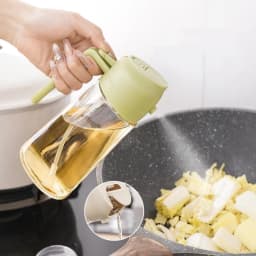  2in1 500ml Plastic Kitchen Oil Sprayer Spray Oil Olive Spray Bottle for Oil Dispenser BBQ Baking Roasting Picnic Kitchen Tool