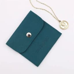 50 Personalized Logo Size Microfiber Jewelry Gift Pouch Velvet Snap Button Rings Earrings Packaging Organizer Wedding Favors Bag