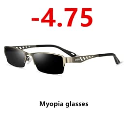 Titanium Alloy Frame Men Anti-blue light Myopia Glasses Sunglasses Trend Wild Nearsighted Sun Glasses -1.0~-6.0