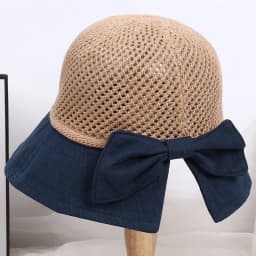 Women Ponytail Straw Sun Hat Wide Brim Visor Summer Adjustable Cap Sun Beach Foldable Hats