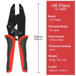 1pcs Crimping Pliers Jaw HS Pliers 9 Inches For Spring Insert Pre-Insulated, Waterproof Tube Type Coaxial Cable Termination