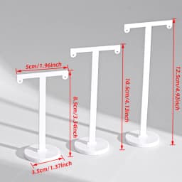 6pcs Acrylic Black/White T Shape Earring Display Earring Holder Earring Stand Jewelry Organizer Earring Jewellery Show Rock