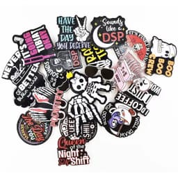 10PCS Mixed 54MM Glitter Acrylic Charms Heart Lung Dog Mom Nurse Fit DIY ID Card Badge Holder Jewelry Making