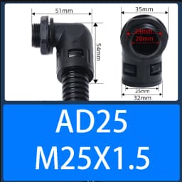 Corrugated Pipe Turning Joint Electric Box Waterproof Protection Cable Plastic Fixed Head AD13 AD15.8 AD18.5 AD21.2 AD25 L Type