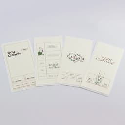 Custom Logo Printing Adhesive Sticker Luxury Textured Candle Jars Labels