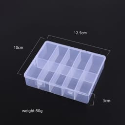 Plastic Jewelry Box 28 Grid Compartment Slot Organizer Storage Beads Container Jewelry Storage Box Rectangle Case Display