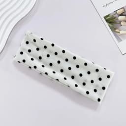 Y2K Retro Boho Breeze Wind Dot Stretch Women's Hairbands Korean Ins Fashion Wide Headbands Yoga Sports Dating Hair Accessories
