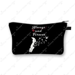 The Vampire Diaries Cosmetic Case DAMON Women Makeup Bag TVD Lipstick Storage Bags Harajuku Zipper Pouch Cute Toiletry Bags