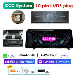 CCC CIC System Carplay for BMW X5 E70 X6 E71 2008 2009 2010 2011 2012 2013 Android 16 DSP Stereo Car Multimedia Radio Player BT