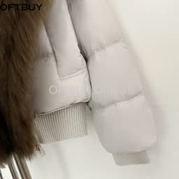 OFTBUY New Winter Clothing Female Duck Down Jacket Women Natural Fur Coat Short Warm Fashion Casual Fur Collar Puffer Outerwear