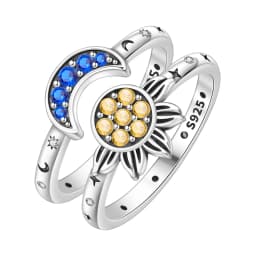 PANPOKI S925 Sterling Silver Flower Butterfly Insect Closed Ring For Women Finger Ring Personality Jewelry Party Trendy Gifts