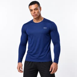 Men's Ice Silk Long Sleeve T-Shirt Quick Dry Breathable Lightweight Cooling Gym Running Fitness Outdoor Casual Sports Top