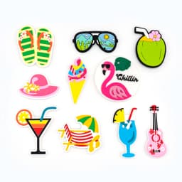 1pcs Cactus Sunflower Charms For Beach Bag Accessories Ice Cream Drink Handbag Decoration Bow Guitar Beach Tote Bag Accessories