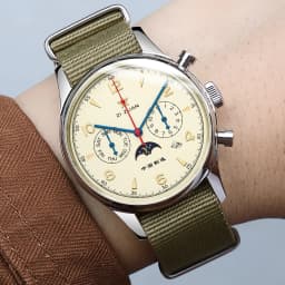 Seakoss 40mm1963 MultiFunction Men's Automatic Watches Calendar Week Month Sapphire Glass Nylon Strap 1963 Pilot Mechanical Watch