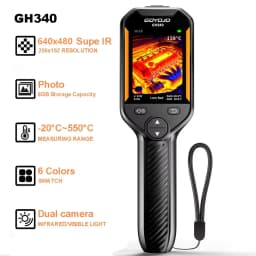 GOYOJO GH192 GH340 Thermal Camera, 320 X 240 2.8" LCD Screen, Dual-Camera Thermal Imaging Camera with 2MP Visual Camera Infrared Cameras for HVAC Electrical Building Inspection