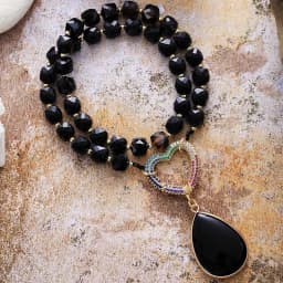 Luxury Natural Quartz Heart Zircon Spring Lock Pendant Necklaces Crystal Healing Lariat Necklace Jewelry Dropshipping