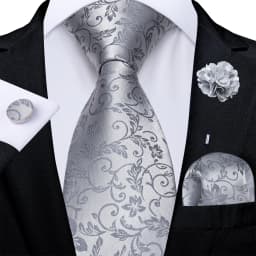 Floral Pink Ties For Men Wedding Party Man Tie Handkerchief Brooch Cufflinks Set Men Accessories Gravata