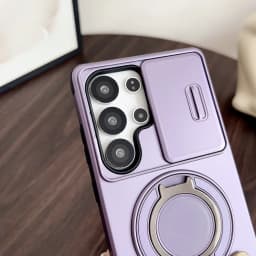 Slide Camera Protection Magnetic Kickstand Case Samsung S26 S25 Edge S24 S23 Plus S21 S22 Ultra FE A56 A36 A26 A16 5G A35 Cover