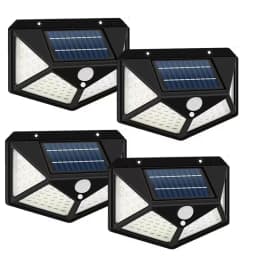 Solar Lights Outdoor, 2/4/6/8 Pack 100 LED Solar Motion Sensor Lights, 3 Lighting Modes, 270° Wide Angle Illumination, Solar Powered Waterproof Security Wall Lights for Backyard, Garden, Fence, Patio, Front Door and Outdoor Areas