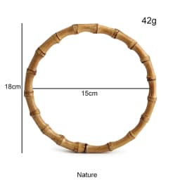10/14/20PCS 8-25cm Natural Bamboo Bag Handles Handbag Round Ring Handle For Tote Purse Frames DIY Handmade Gift Box Accessories