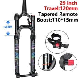 Bicycle Fork 26 27.5 29 Inch MTB Air Damping Shock Absorption Boost Barrel Shaft 100/110mm Disc Brake Magnesium Alloy Front Fork