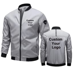 New Men's Customize Your Logo Casual Jacket Men Fashion Loose Mens Jacket Sportswear Jacket Mens Jackets and Coats