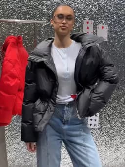 Glossy Stand‑Collar Drawstring Waist Back Zip‑Up Puffer Coat 2026 Winter Women Warm Padded Jacket Trendy Lady Cotton‑Padded Coat
