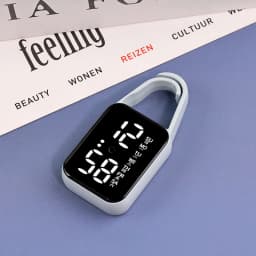 LED Digital Electronic Watch Keychain Luminous Function Children Gifts Multifunctional Hanging Watch Pocket Watches