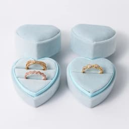 Velvet Heart Ring Box Proposal Engagement Romantic Luxury Jewelry Gift Box Wholesale Custom Logo Bulk Supplier Factory Direct
