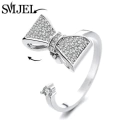 New Sunflower Anxiety Ring Fidget Spinner Rings for Women Cute Butterfly Hummingbird Charms Finger Ring Anti Stress Rotate Gifts