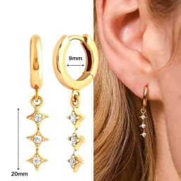 925 Sterling Silver Ear Needle Crystal Zircon Tassel Pendant Hoop Earrings Retro Small Fragrance Style High Jewelry Women Gifts
