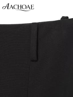 AACHOAE Women Barrel Leg Pants Mid Rise Pleated Balloon Trousers Loose Wide Leg Curved Pants Casual Office Streetwear Long Pants