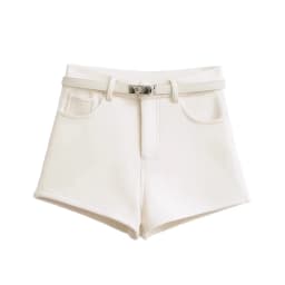 High Waist A-Line Wide Leg Pants Women's Casual Shorts Spring 2025 Korean Style Retro Elegant Outerwear Hot Pants