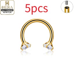 1/5PC G23 Titanium Nose Rings Piercings Lip Eyebrow Ear Septum Helix Cartilage Septum Body Jewelry Piercing Labret Nariz C Rod