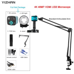 YIZHAN 4K 1080P HD Electronic Microscope HDMI 60PFS USB Microscope Camera Industrial Video Digital Microscope For PCB Soldering