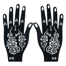 Pattern Tattoo Stencils for Women Hollow Henna Flower Tattoo Stencils for Hand Fingers Reusable Tattoo Templates Tattoo Tools