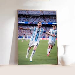 L-Lionel M-Messi Poster Self-adhesive Art Waterproof Paper Sticker Coffee House Bar Room Wall Decor